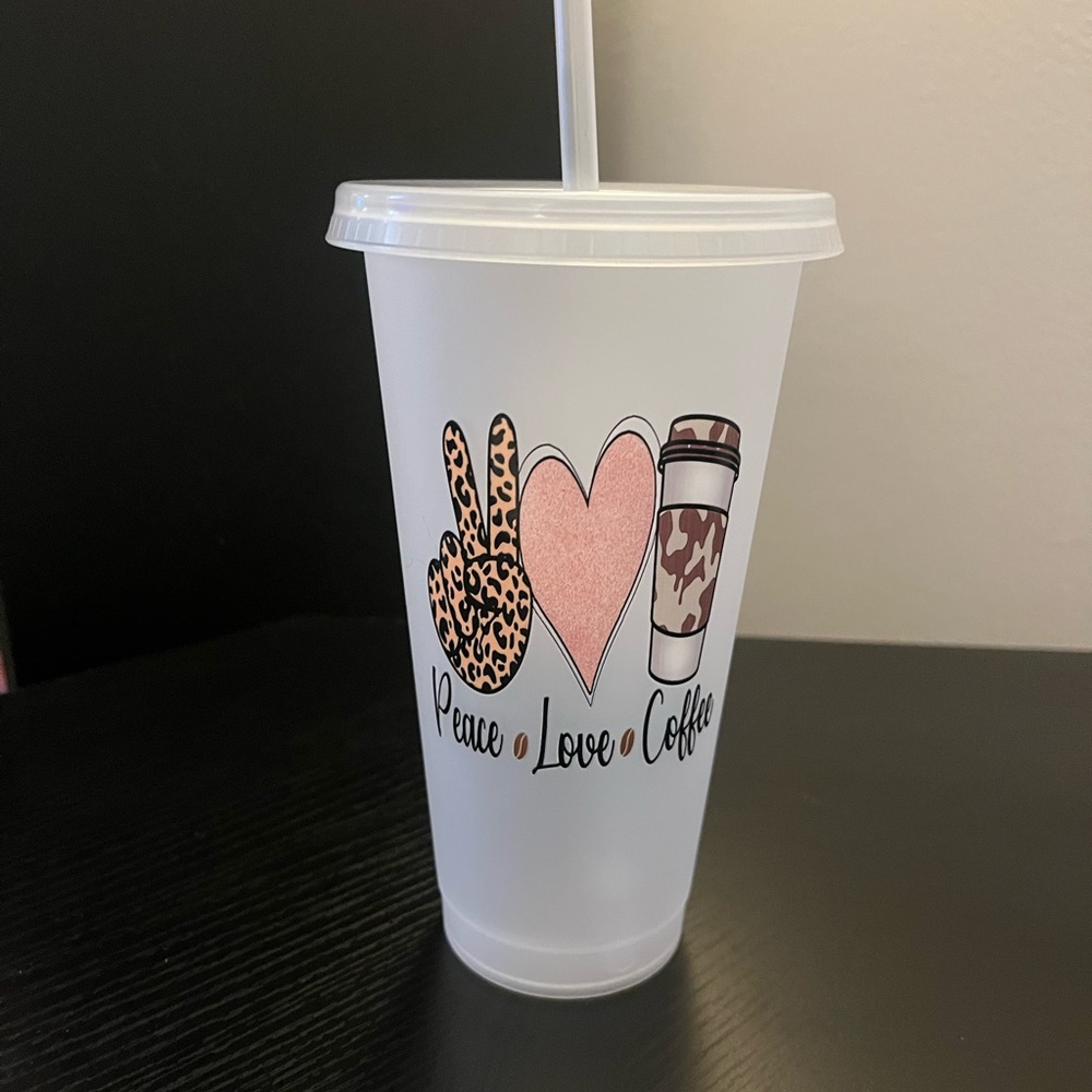 Custom Peace Love Coffee Tumbler